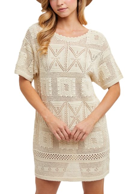 Aztec Knit Shift Dress