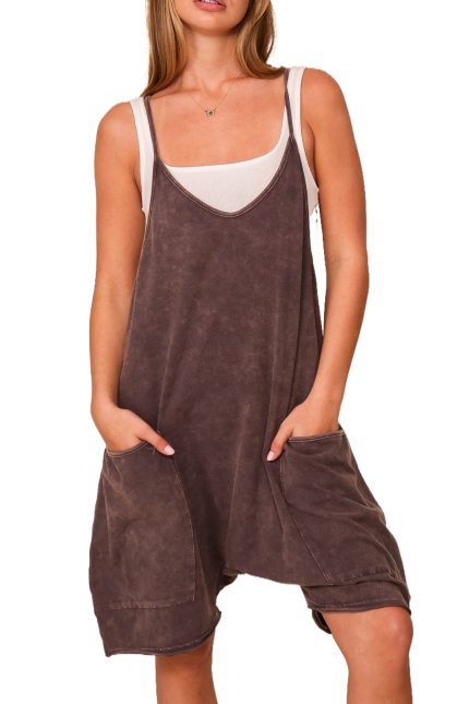 Mineral Wash Relaxed Fit Romper