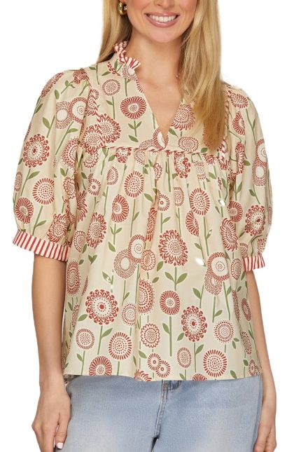 Short Sleeve Printed Top