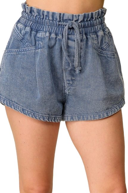 Washed Fabric Shorts