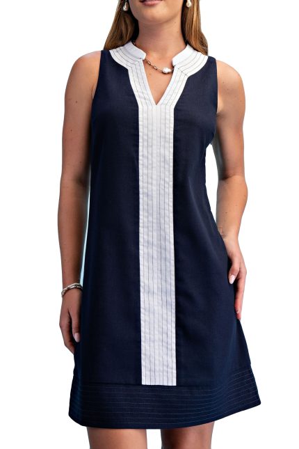 Linen V-neck Dress