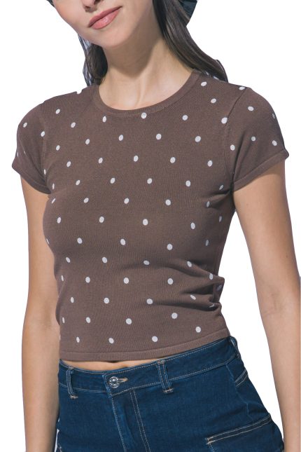 Short Sleeve Polka Dot Top