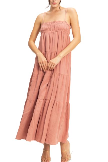 Smocked Tiered Maxi Dress