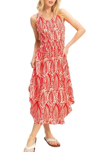 Sleeveless Smocked Waist Dress