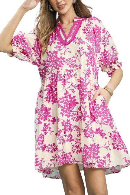 Floral Tiered Babydoll Dress
