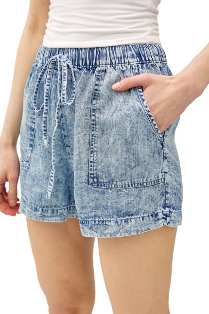 Denim Look Tencel Shorts