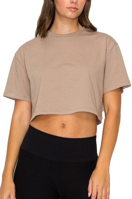 Oversized Short Sleeve Cropped Boxy T-shirt