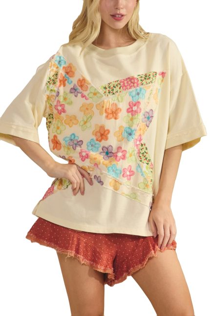 Sweet Meadow Patchwork Tee