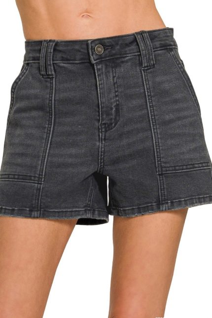 Utility Pocket Denim Shorts