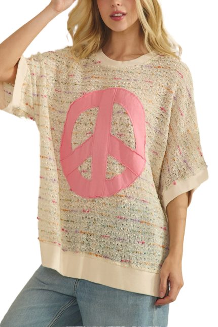 Candy Pop Peace Knit Top
