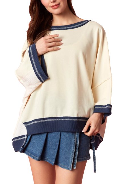 French Terry Contrast Thermo Sweatshirt