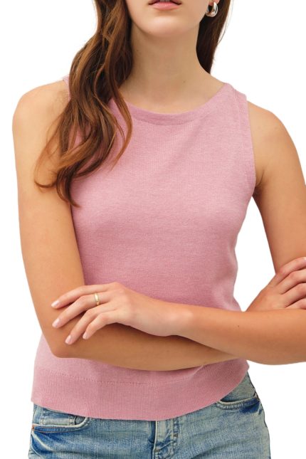 Wool Blend Ultra Soft Boatneck Sweater Tank