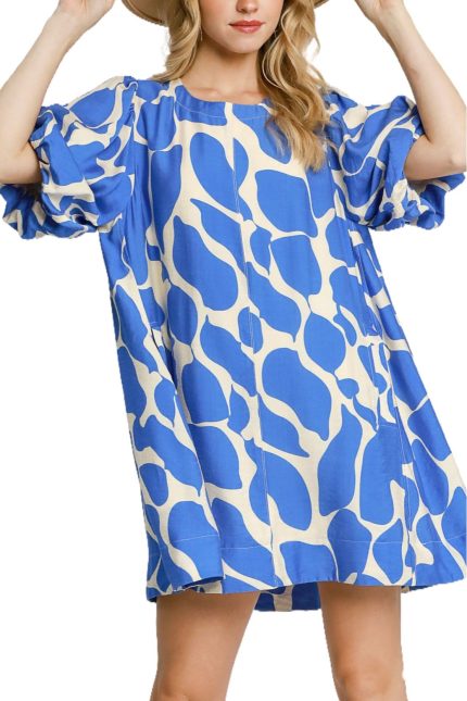 Abstract Animal Print A-line Dress