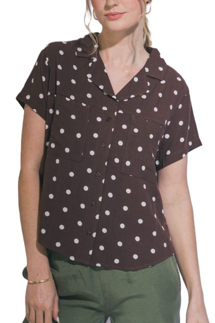 Short Sleeve Polka Dot Shirt