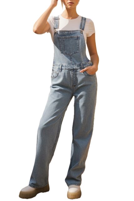 Adjustable Straps Denim Overall