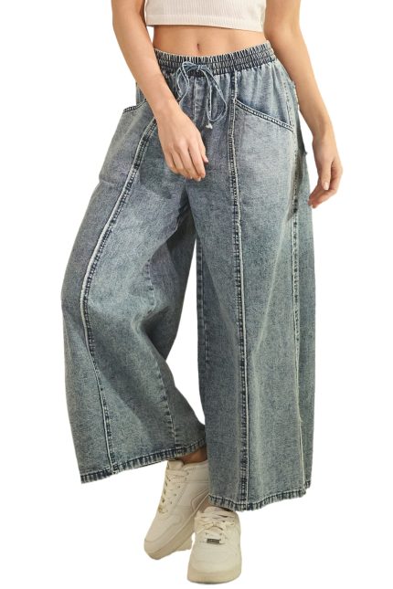 Stonewash Dream Wide Leg Pants