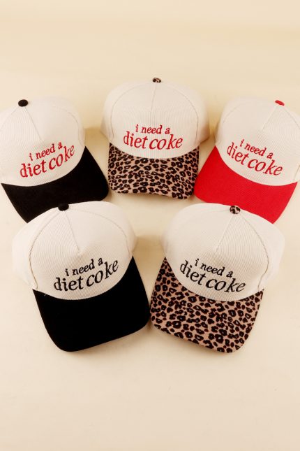 I Need A Diet Coke Two-tone Corduroy Cap