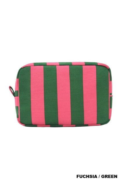 Striped Cosmetic Travel Pouch