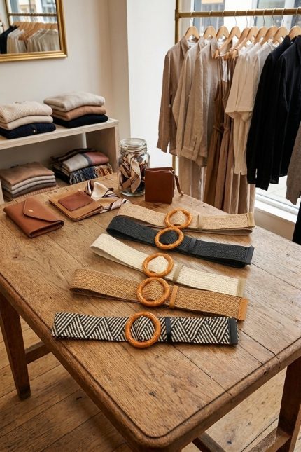 Bohemian Straw Bamboo Pin Buckle Belt