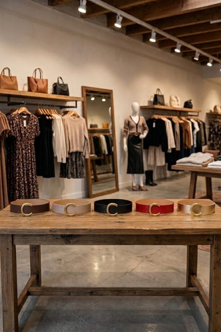 Large C Shape Buckle Fashion Belt