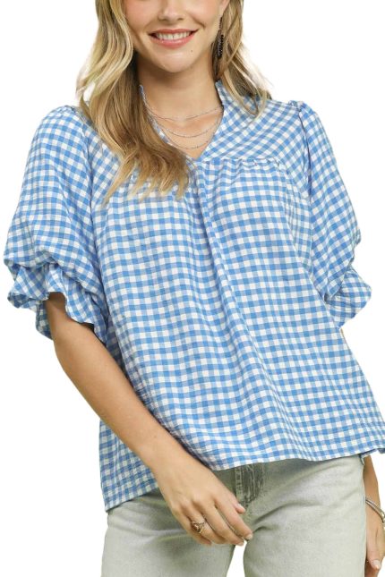 Gingham Check Top