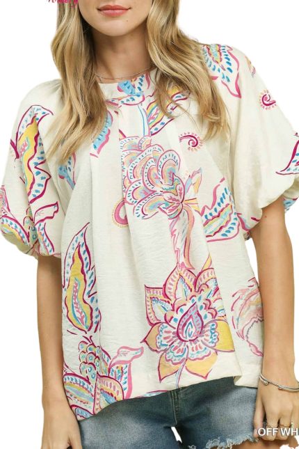 Paisley Print Top
