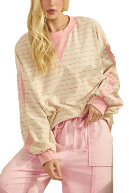 Stripe Oversized Pullover