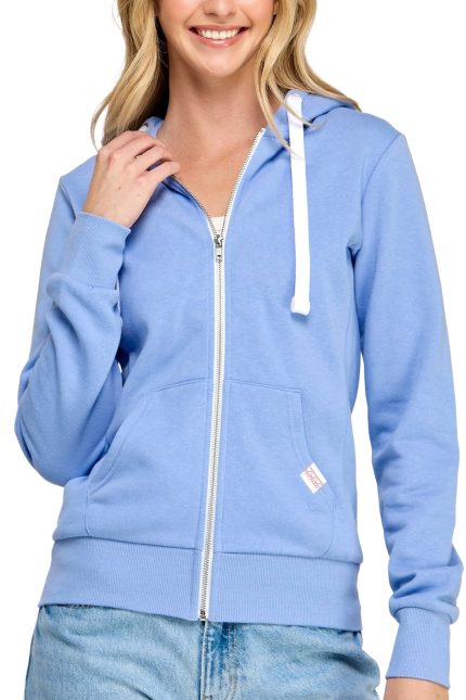 Solid Fleece Zipup Hoodie Jackets With Pockets