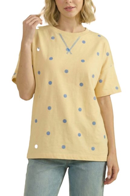 Polka Dot Boxy Tee Top