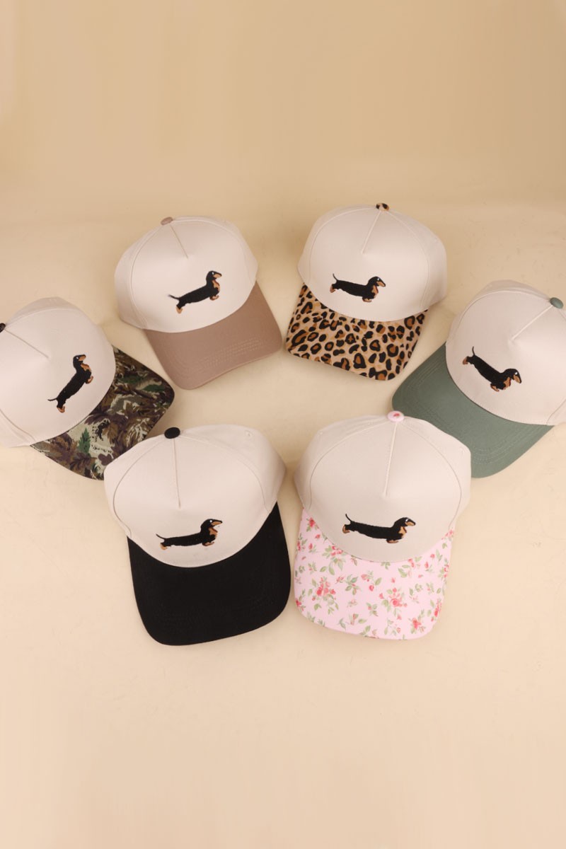 Dachshund Two Tone Cotton Hat