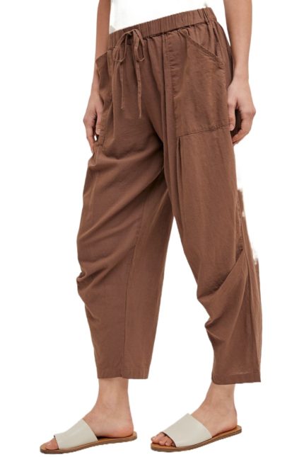 Relaxed Low-rised Harem Fit Pants With Pockets