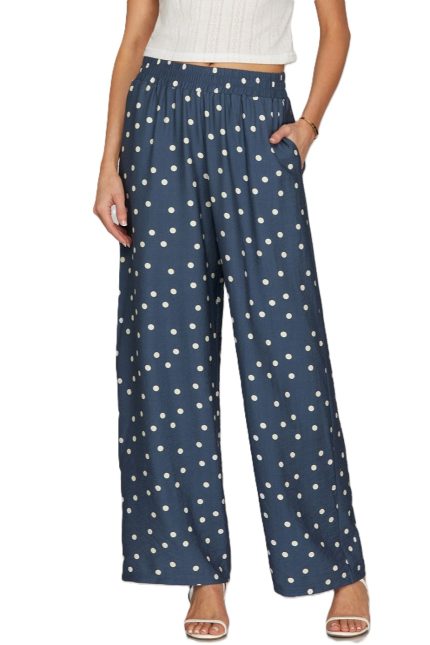 Woven Polka Dot Print Pant