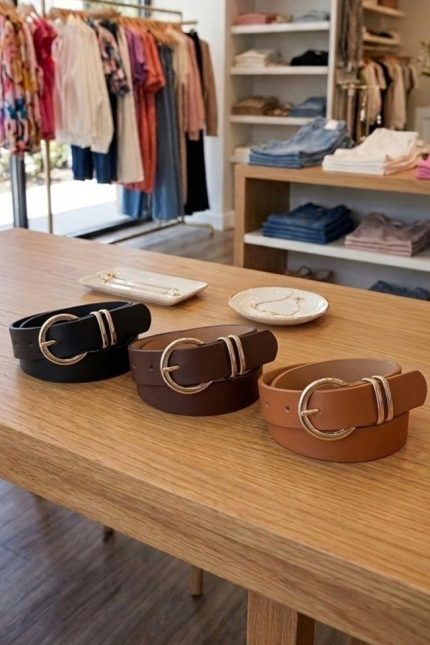 Gold Pin Buckle Fashion Belt