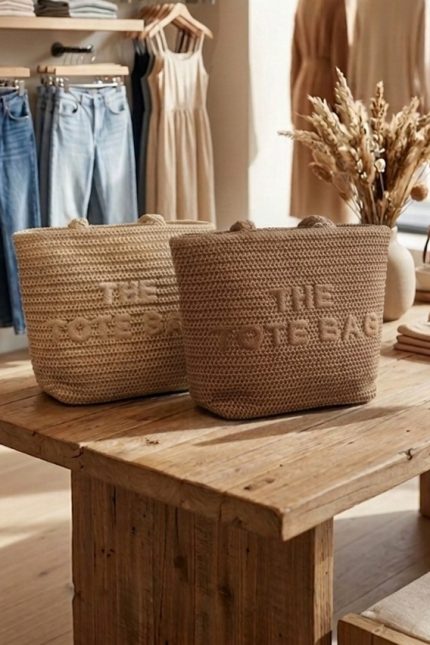 Straw Woven The Tote Bag