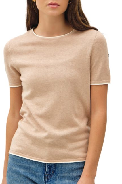 Layered Look Essential Short Sleeve Sweater Top