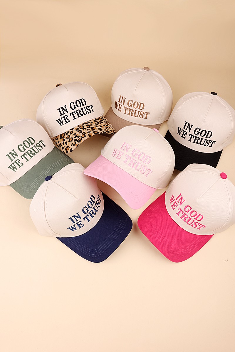 In God We Trust Two-tone Canvas Cotton Cap