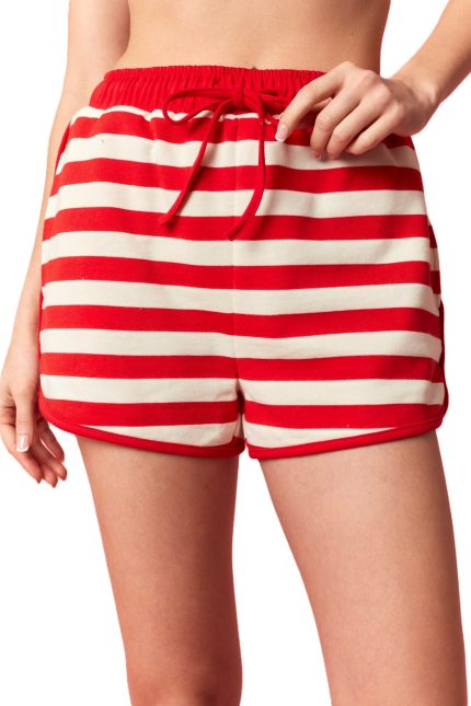 Stripe French Terry Dolphin Shorts