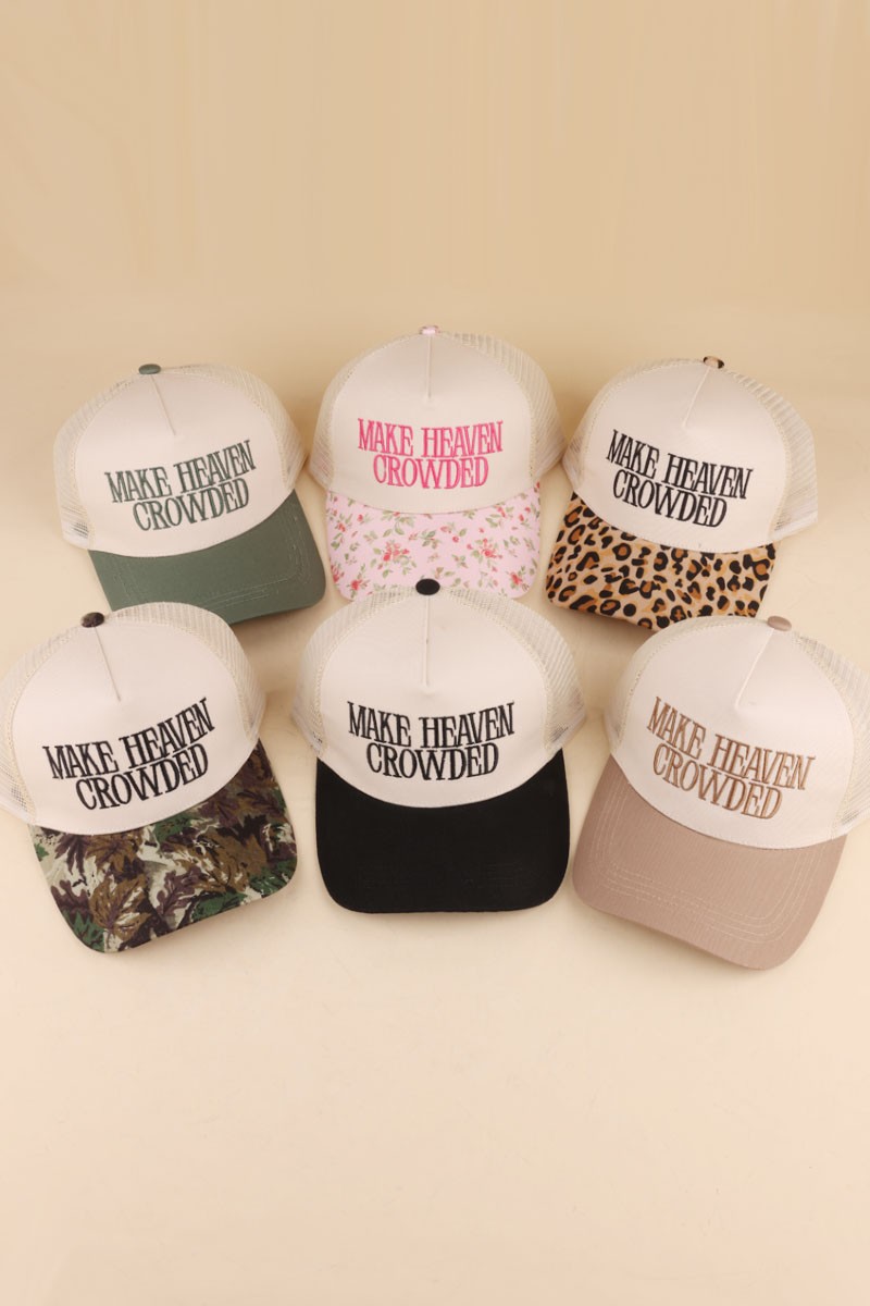 Make Heaven Crowded Two Tone Mesh Snapback Hat