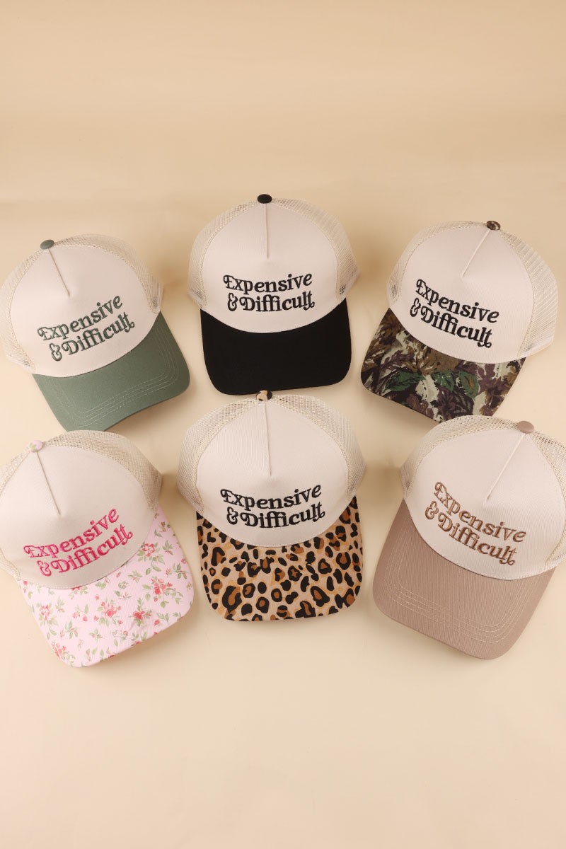 Expensive & Difficult Two Tone Mesh Snapback Hat