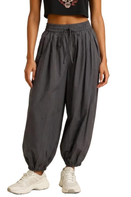 Relaxed Balloon-leg Cotton Pants