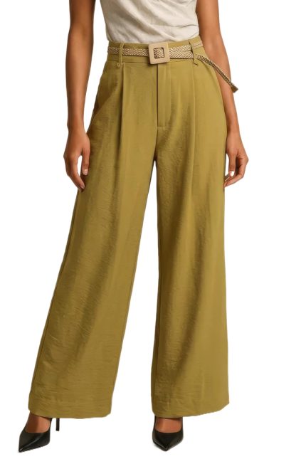 Belted Wide Leg Pants