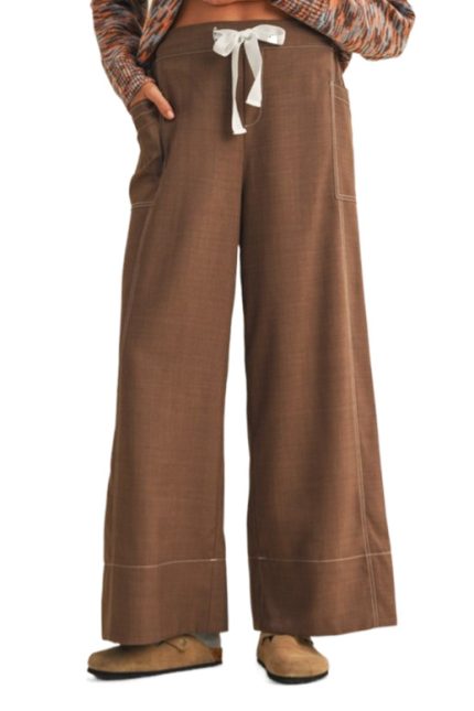 Comfy Stretch Wide-leg Drawstring Pants