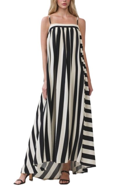 Vertical Stripe Maxi Dress