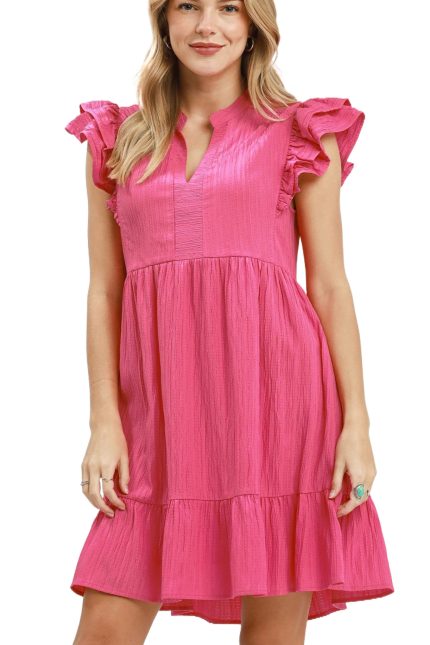 Ruffle Sleeve Babydoll Dress