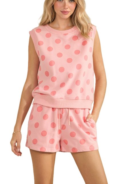 Coastal Polka Dot Lounge Set