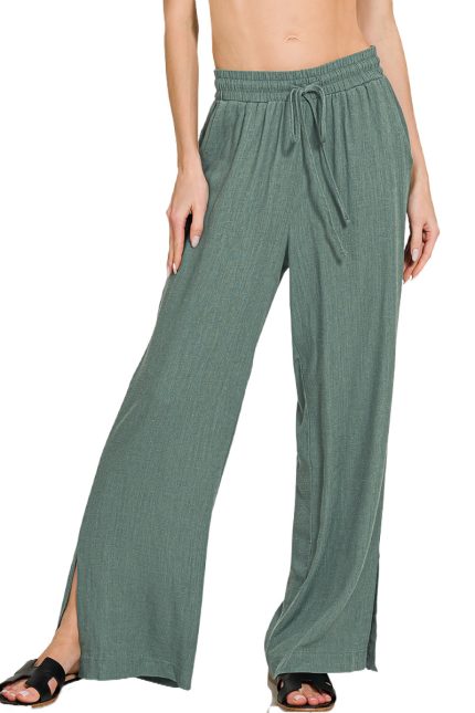 Linen Drawstring Pants