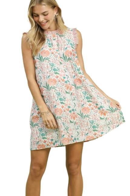 Floral Print Babydoll Dress