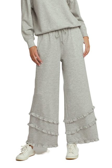Ruffle Bottom With Drawstring Waistband