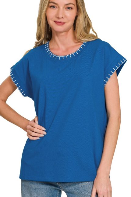 Stitch Detailed Oversize Top