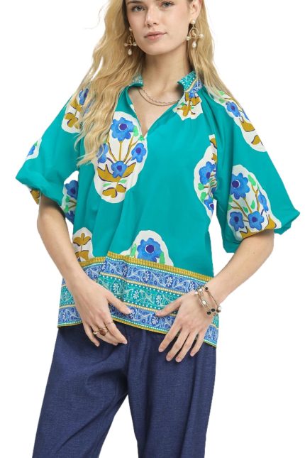 Boho-chic Floral Print Blouse